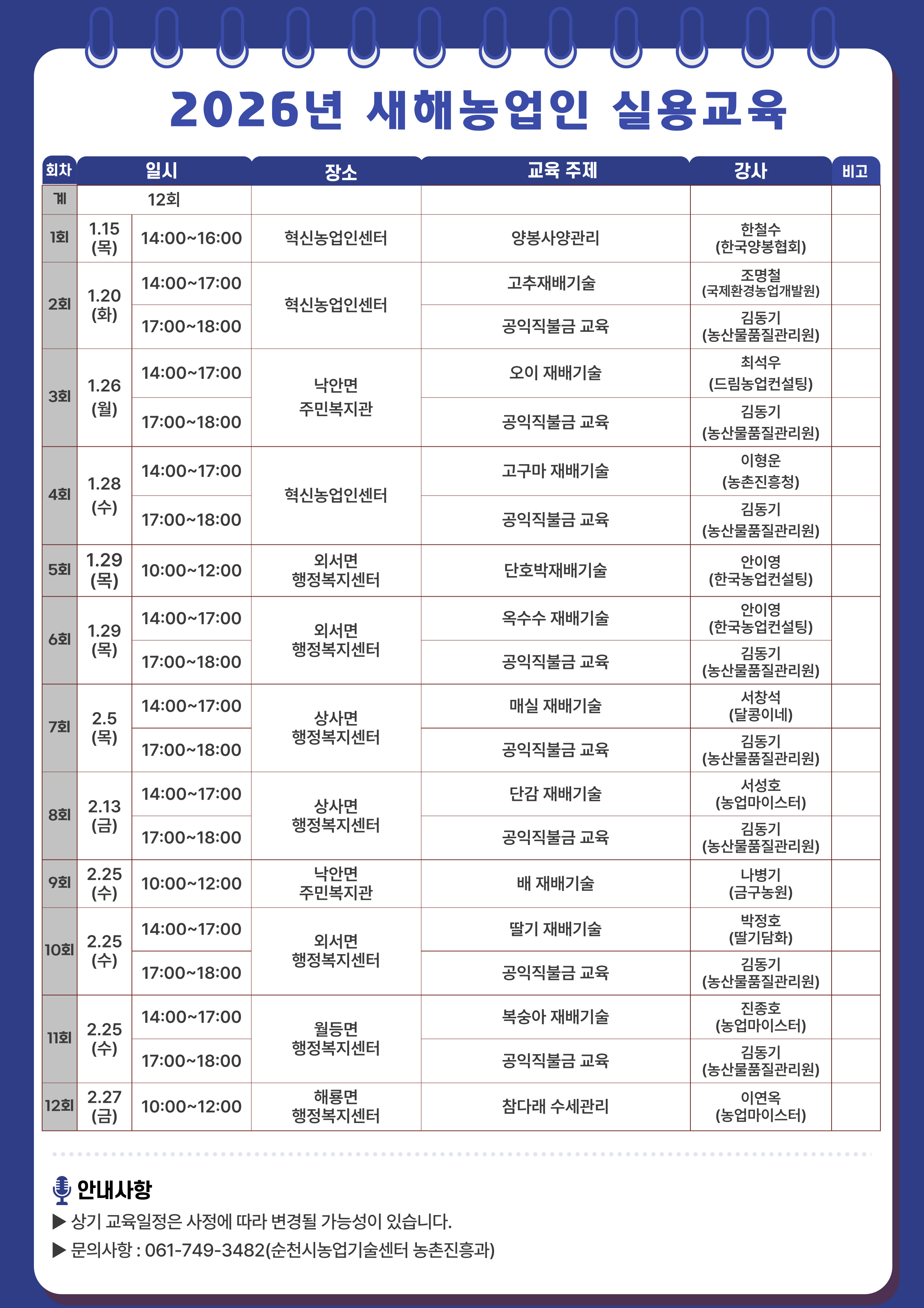 2026년 새해농업인 실용교육.jpg 이미지입니다.